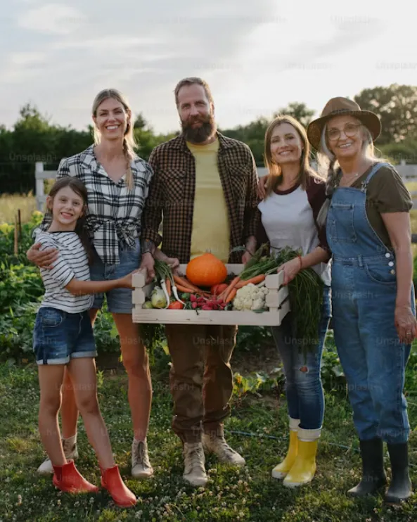 La famiglia Galenda in azienda